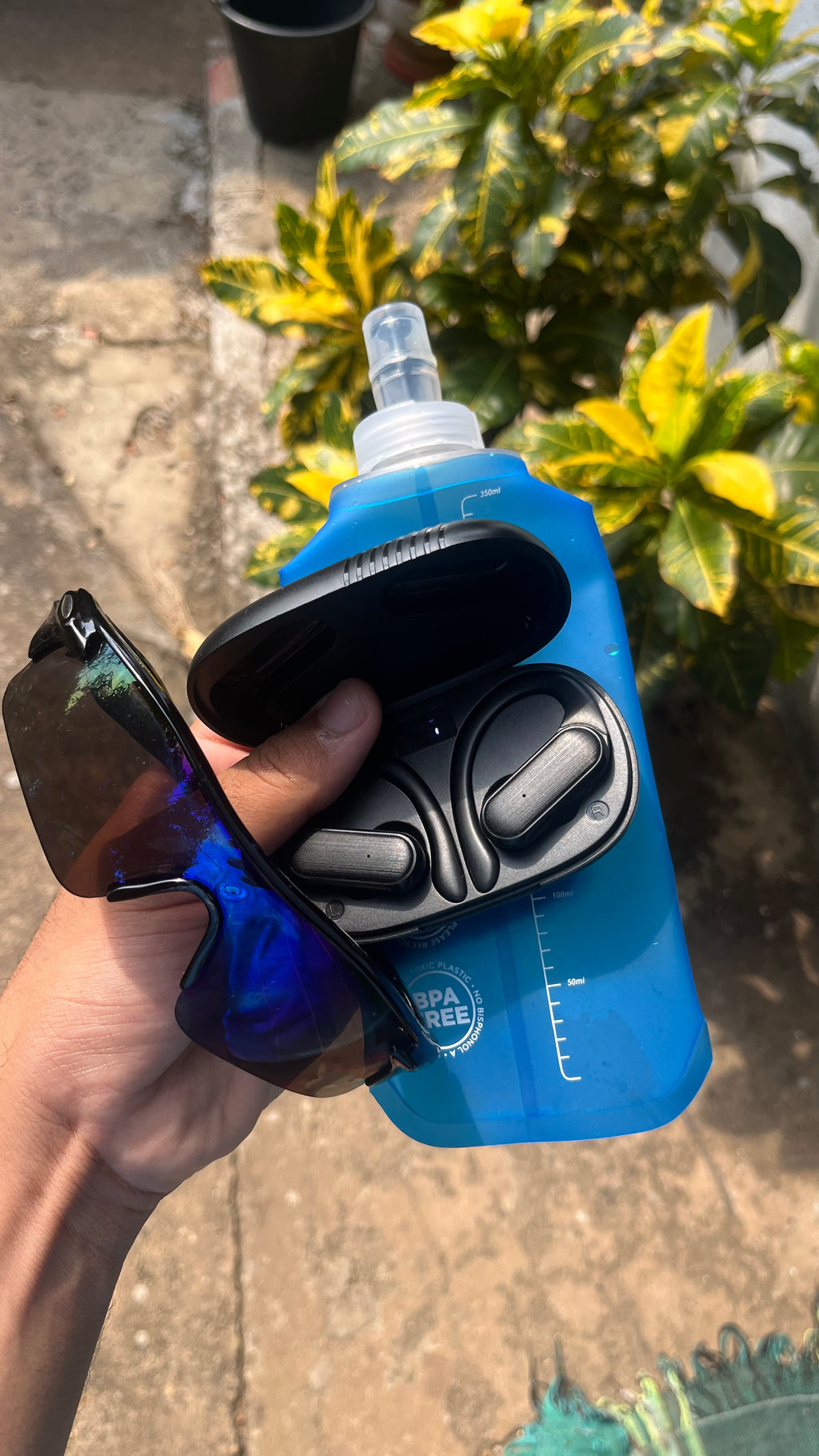 Fone VRIZ Sport (Óculos UV400 + Garrafa dobrável 500ml de brinde)