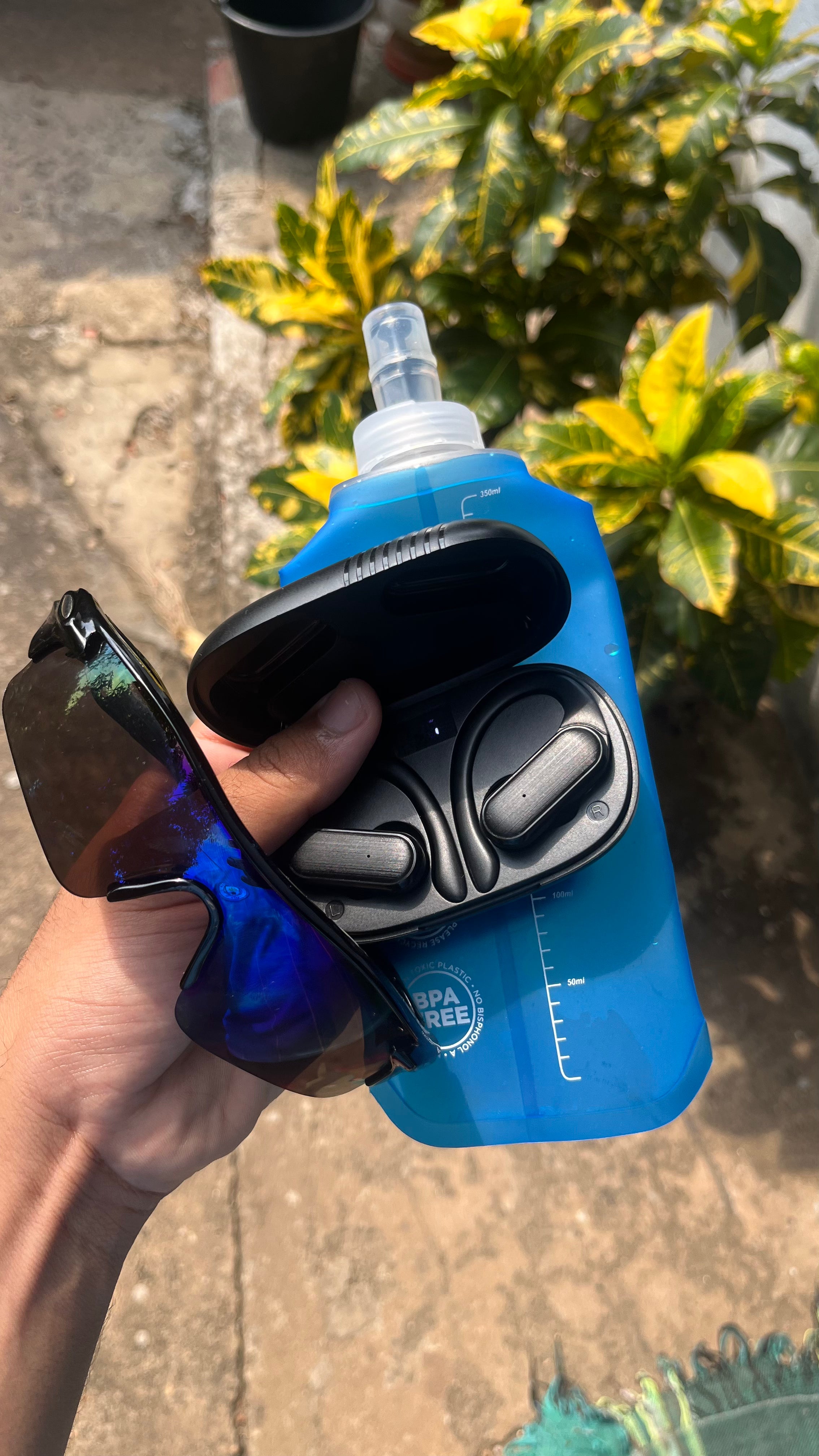 Fone VRIZ Sport (Óculos UV400 + Garrafa dobrável 500ml de brinde)