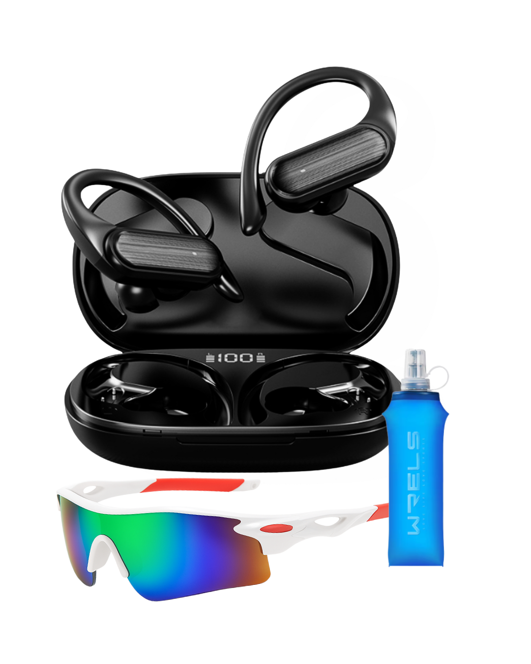 Fone VRIZ Sport (Óculos UV400 + Garrafa dobrável 500ml de brinde)