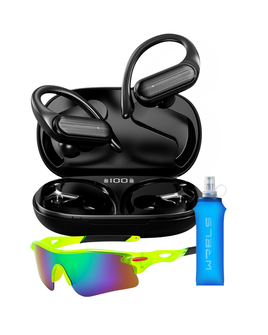 Fone VRIZ Sport (Óculos UV400 + Garrafa dobrável 500ml de brinde)