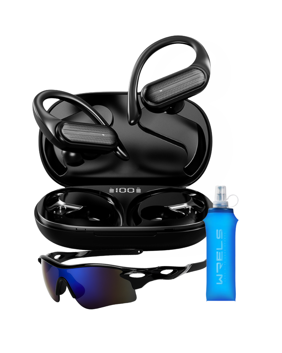 Fone VRIZ Sport (Óculos UV400 + Garrafa dobrável 500ml de brinde)