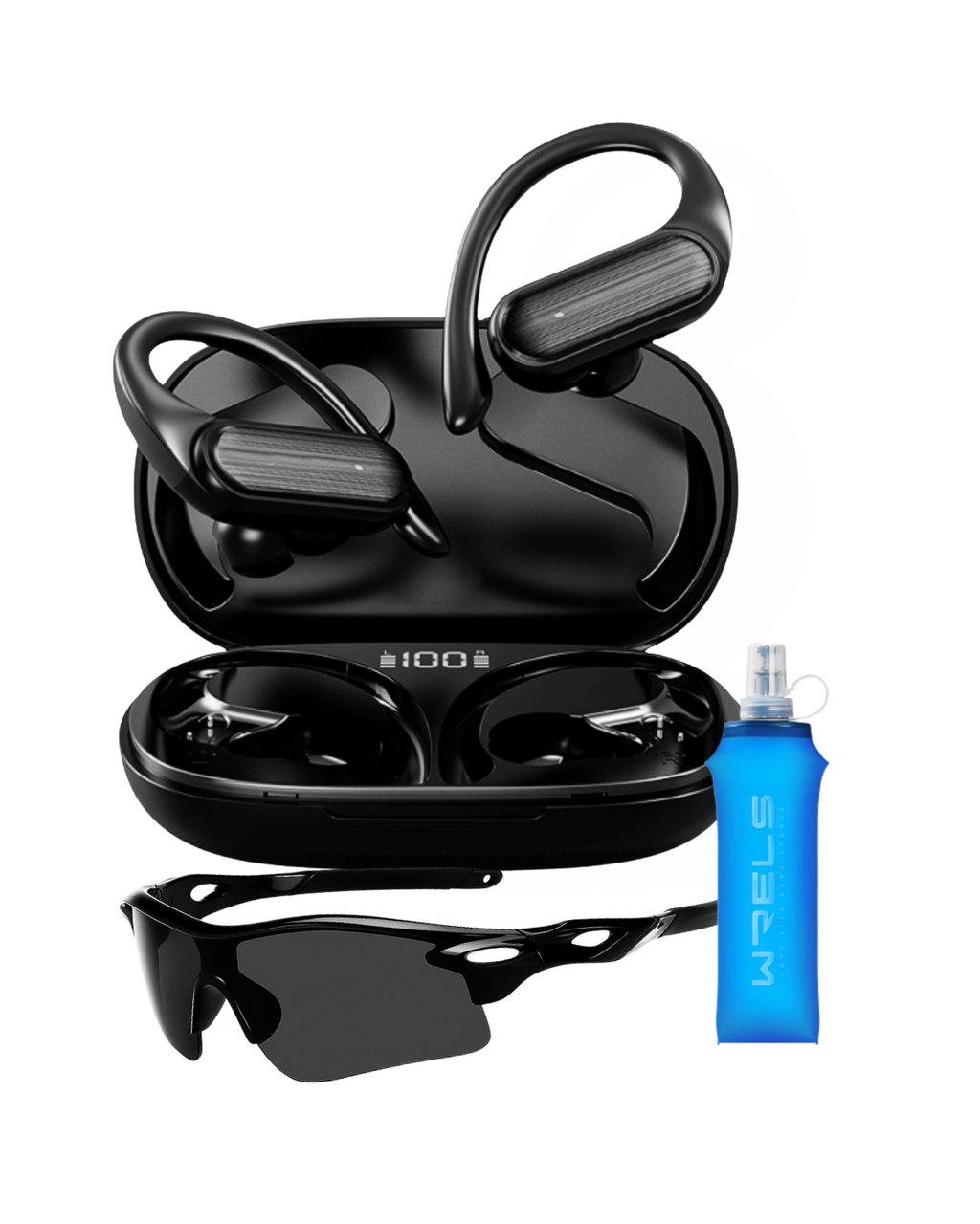 Fone VRIZ Sport (Óculos UV400 + Garrafa dobrável 500ml de brinde)